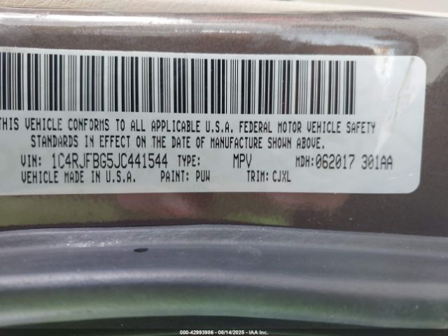 2018 JEEP GRAND CHEROKEE 1C4RJFBG5JC441544 Photo 8