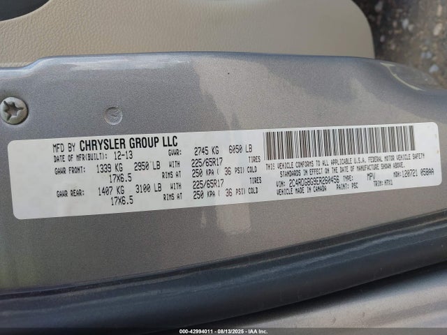 2C4RDGBG9ER260456 Dodge Grand Caravan