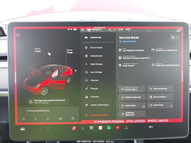 2020 TESLA MODEL Y 5YJYGDEE7LF032394 Photo 6