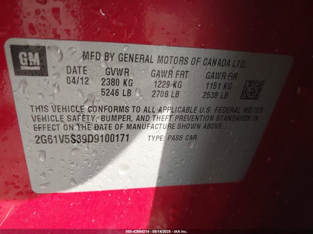 2013 CADILLAC XTS 2G61V5S39D9100171 Photo 8