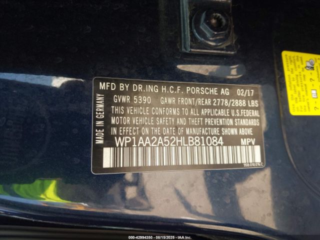 2017 PORSCHE MACAN WP1AA2A52HLB81084 Photo 8