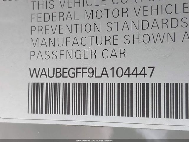 2020 AUDI A3 WAUBEGFF9LA104447 Photo 8