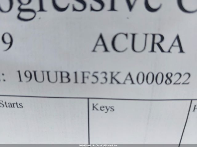 2019 ACURA TLX 19UUB1F53KA000822 Photo 8