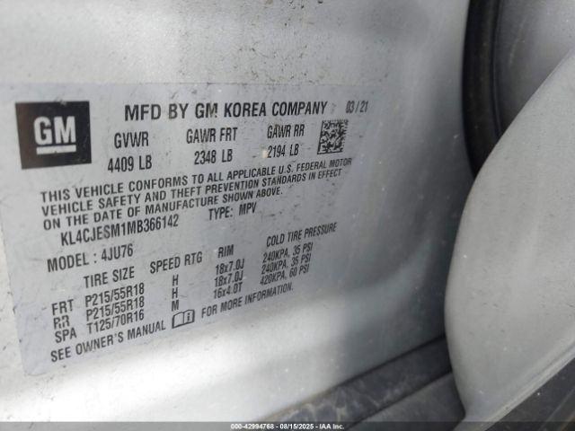 2021 BUICK ENCORE KL4CJESM1MB366142 Photo 8