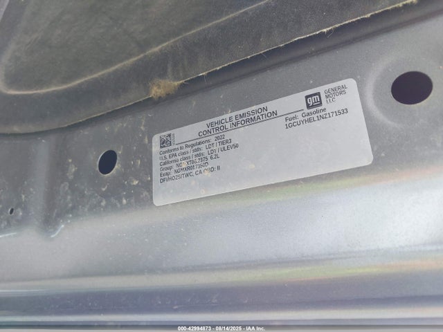 1GCUYHEL1NZ171533 Chevrolet l87