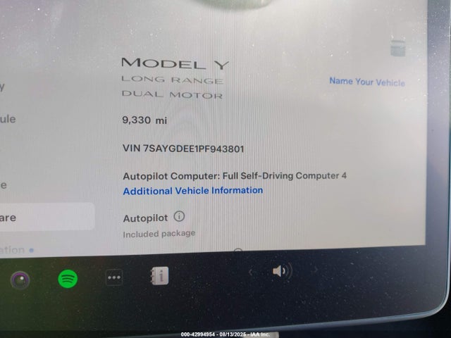 7SAYGDEE1PF943801 Tesla 2023