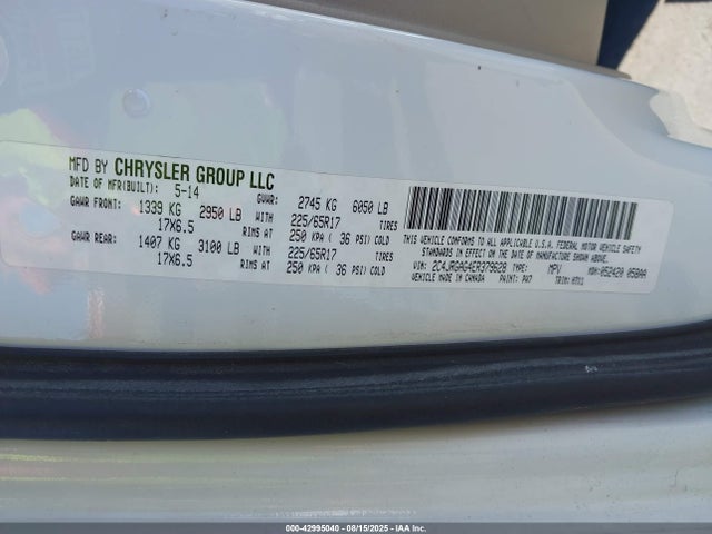RAM Cargo Van 2014 2C4JRGAG4ER379628 Image 9