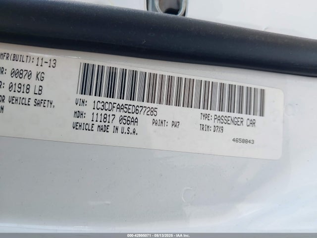 1C3CDFAA5ED677285 Dodge 2014