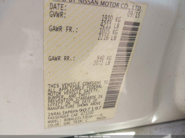 1N4AL3AP6FN907197 Nissan 2015