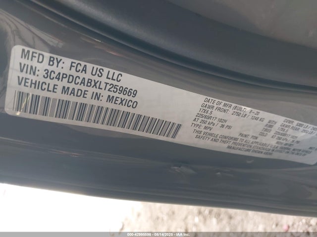 Dodge Journey 2020 3C4PDCABXLT259669 Image 9