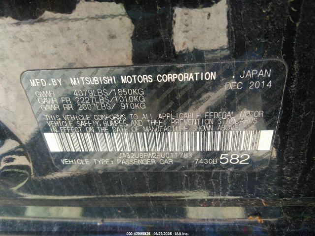 2015 MITSUBISHI LANCER JA32U8FW2FU011783 Photo 8