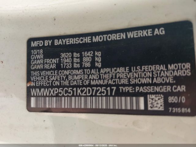 2019 MINI HARDTOP WMWXP5C51K2D72517 Photo 8