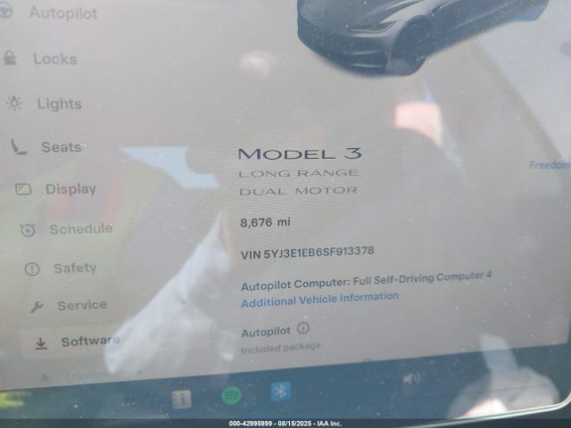 2025 TESLA MODEL 3 5YJ3E1EB6SF913378 Photo 6