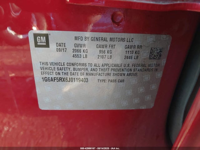 2018 CADILLAC ATS 1G6AF5RX6J0119403 Photo 8