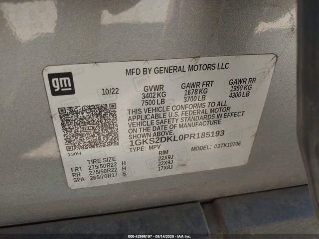 GMC l87 2023 1GKS2DKL0PR185193 Image 9
