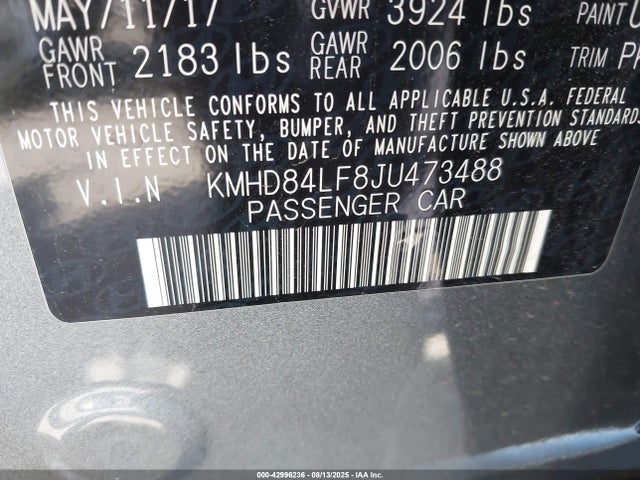 KMHD84LF8JU473488 Hyundai mpi nu