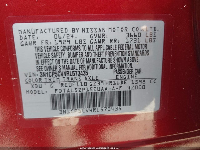 Nissan 2024 2024 3N1CP5CV4RL573435 Image 9