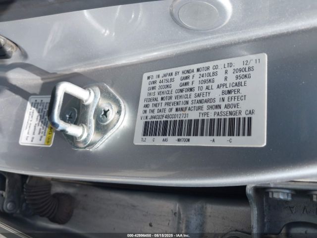 2012 ACURA TSX JH4CU2F48CC012731 Photo 8