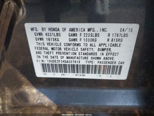 2016 ACURA ILX 19UDE2F34GA007619 Photo 8