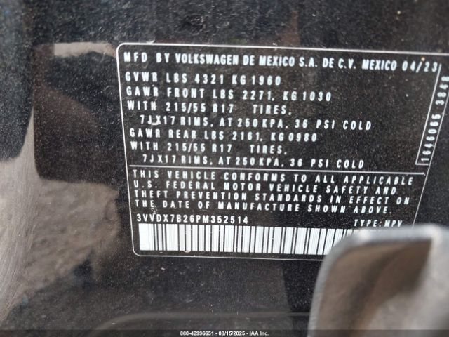 2023 VOLKSWAGEN TAOS 3VVDX7B26PM352514 Photo 8