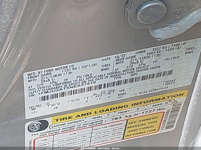 1FMJU2AT5NEA57619 Ford gtdi
