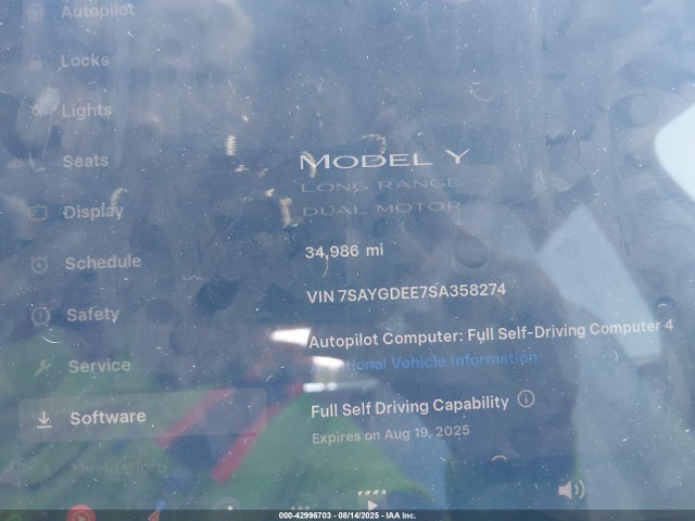 2025 TESLA MODEL Y 7SAYGDEE7SA358274 Photo 6