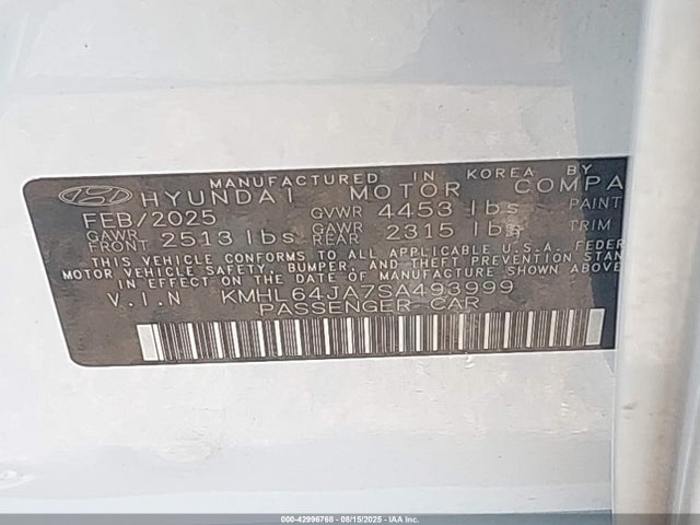 KMHL64JA7SA493999 Hyundai gdi theta iii