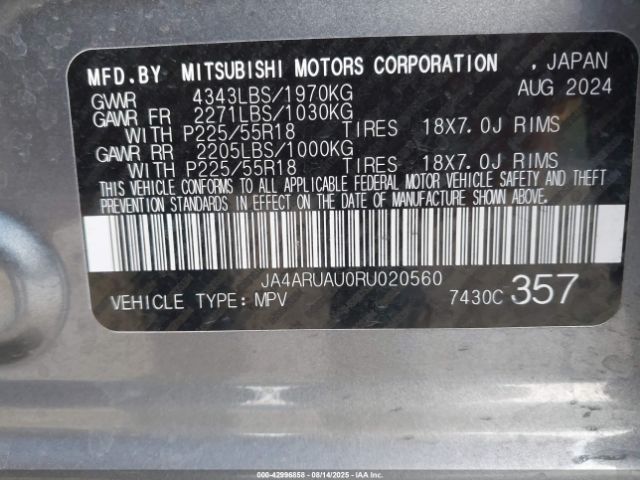 2024 MITSUBISHI OUTLANDER SPORT JA4ARUAU0RU020560 Photo 8