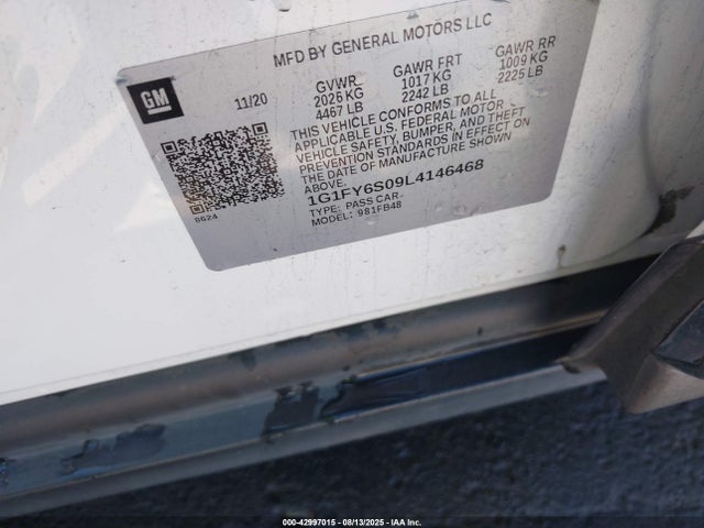 1G1FY6S09L4146468 Chevrolet 2020