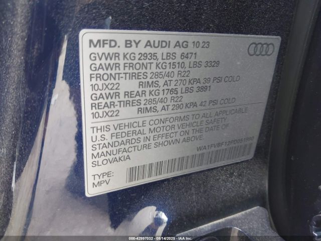 2023 AUDI Q8 WA1FVBF12PD051990 Photo 8