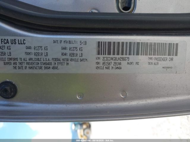 2018 CHRYSLER 300 2C3CCAKG8JH296679 Photo 8