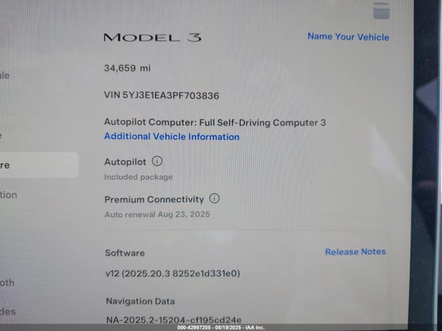2023 TESLA MODEL 3 5YJ3E1EA3PF703836 Photo 6