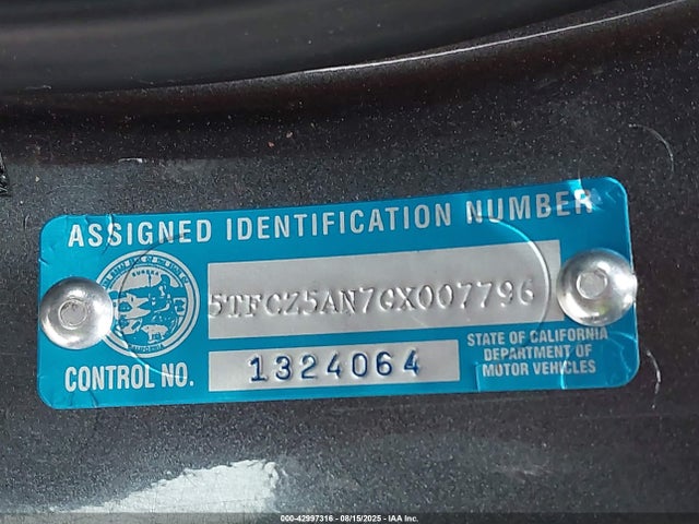 5TFCZ5AN7GX007796 Toyota 2gr-fks