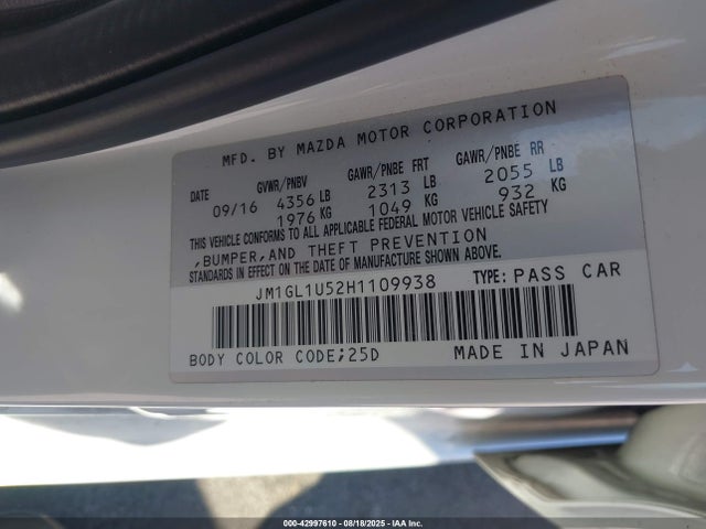 Mazda py 2017 JM1GL1U52H1109938 Image 9