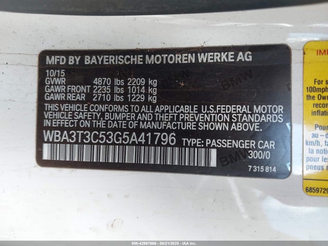 BMW 435i 2016 WBA3T3C53G5A41796 Image 9