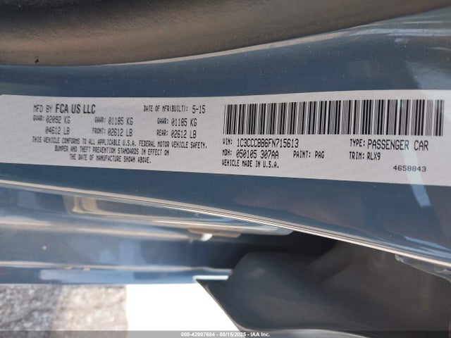 Chrysler 200 2015 1C3CCCBB6FN715613 Image 9