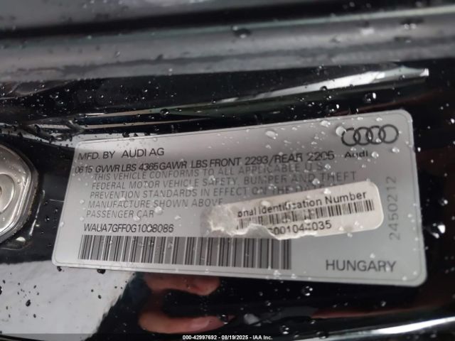 2016 AUDI A3 WAUA7GFF0G1008086 Photo 8