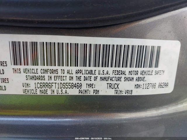 Продаж на аукціоні авто 2013 Ram 1500 Tradesman, vin: 1C6RR6FT1DS558460, номер лоту: 42997698