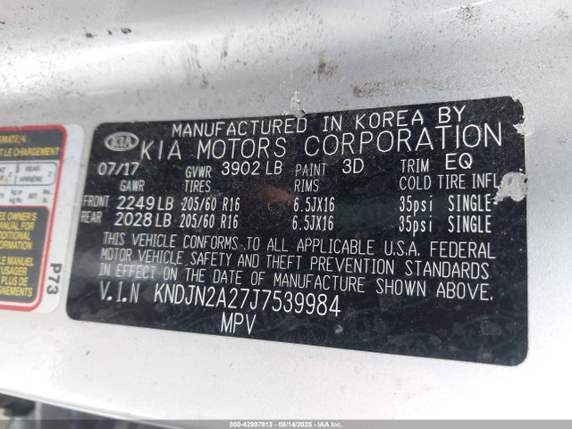 KIA g 2018 KNDJN2A27J7539984 Image 9