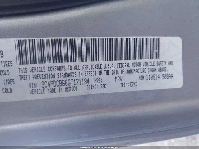 2016 DODGE JOURNEY 3C4PDCBG6GT171184 Photo 8