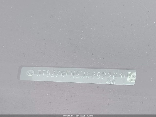 Toyota 2gr-fks 2018 5TDZZRFH2JS262261 Image 9