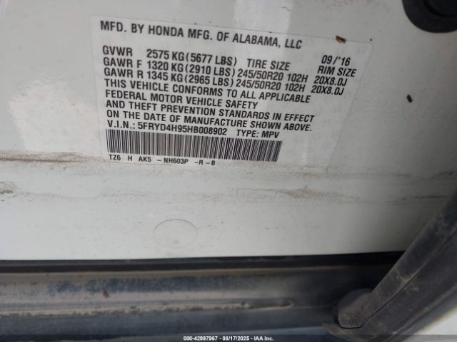 2017 ACURA MDX 5FRYD4H95HB008902 Photo 8