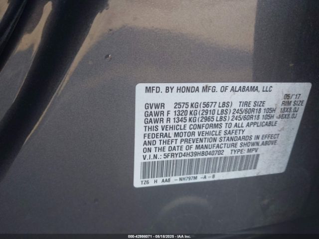 2017 ACURA MDX 5FRYD4H39HB040702 Photo 8