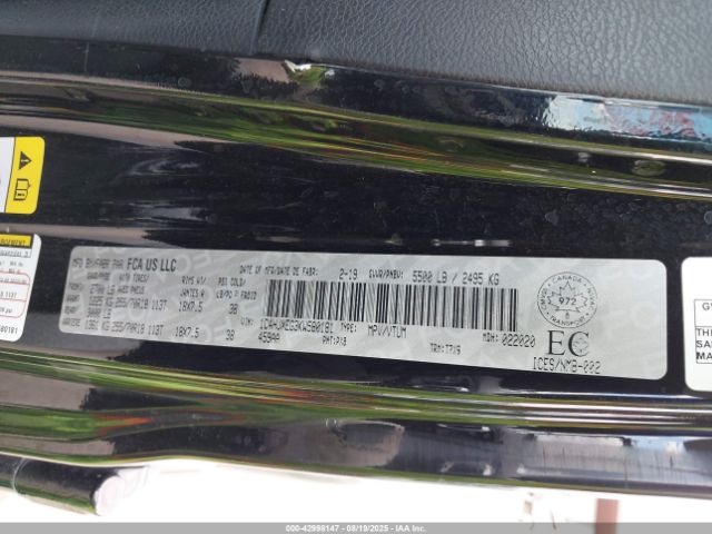 2019 JEEP WRANGLER UNLIMITED 1C4HJXEG3KW580181 Photo 8