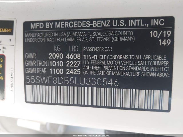 Mercedes-Benz m264 2020 55SWF8DB5LU330546 Image 9
