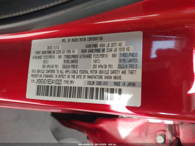 Mazda py 2014 JM3KE4DY8E0418323 Image 9
