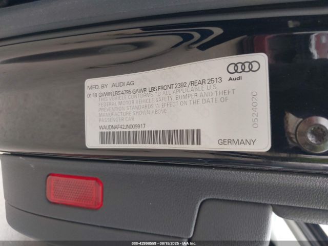 2018 AUDI A4 WAUDNAF42JN009917 Photo 8