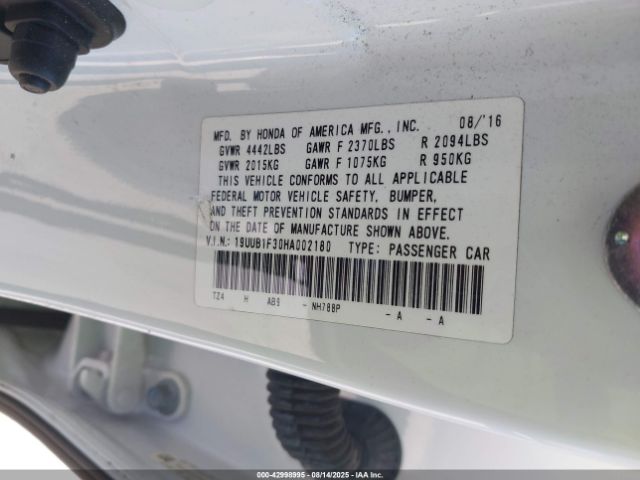 2017 ACURA TLX 19UUB1F30HA002180 Photo 8