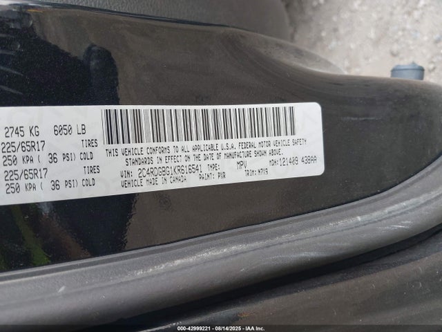 Dodge Grand Caravan 2019 2C4RDGBG1KR616541 Image 9
