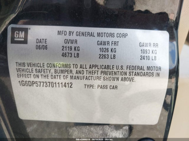 2007 CADILLAC CTS 1G6DP577370111412 Photo 8